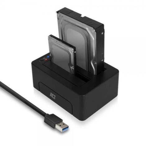 Docking station doppia USB 3.2 Gen1 (USB 3.0) per dischi rigidi (HDD)