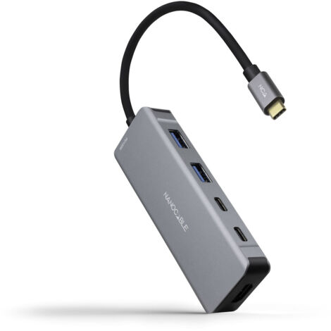 Docking Tipo-C Nanocable 10.16.1006/ 2xUSB/ 1xHDMI 4K/ 2xUSB Tipo-C/ 1xUSB Tipo-C PD