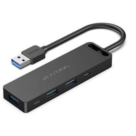 Docking USB 3.0 Vention CHVBB/ 3xUSB/ 1xMicro USB PD/ 1xLector Tarjetas SD y MicroSD/ Negro