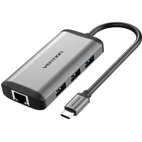 Docking USB Tipo-C Vention CNCHB/ 1xHDMI/ 3xUSB/ 1xUSB Tipo-C/ 1xRJ45/ Gris