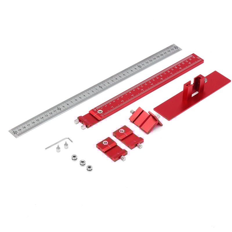 Dmtool - doctorwood Rouge Alliage d'aluminium Gabarit de perçage pour quincaillerie d'armoire 4mm 5mm Guide de perçage Gabarit pour poignée d'armoire