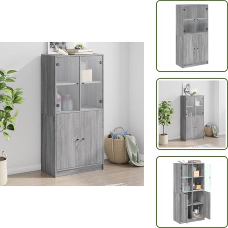 Documenti - vidaXL Credenza con Ante Grigio Sonoma 68x37x142 cm Legno Multistrato - Riviste