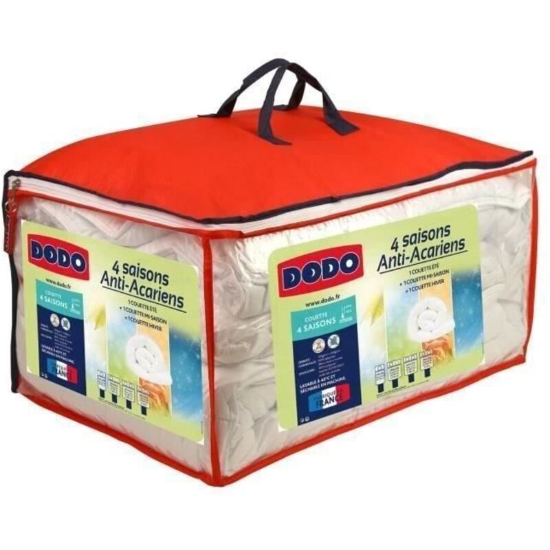 Dodo - couette 4 saisons anti-acariens - 140 x 200 cm - blanc