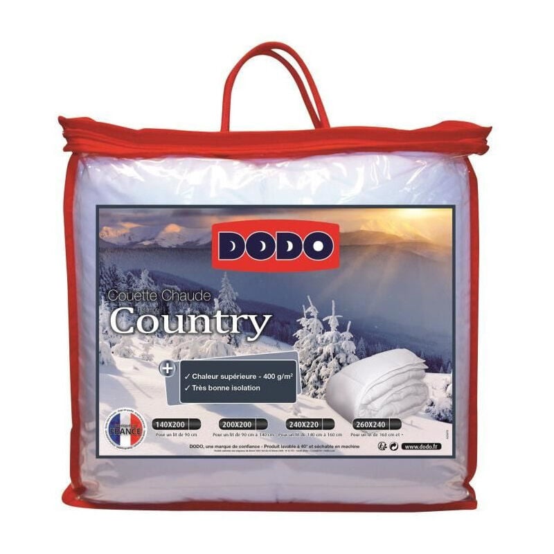 Couette chaude 400gr/m2 country 140x200cm - Dodo
