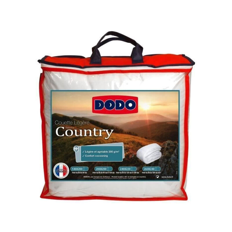Dodo - Couette légere Country - 240 x 260 cm - Blanc