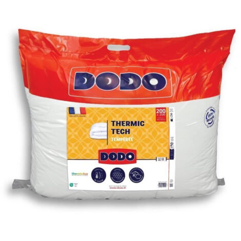 DODO - Couette tempérée 250 g/m² - THERMIC TECH - 200 x 200 cm - Blanc