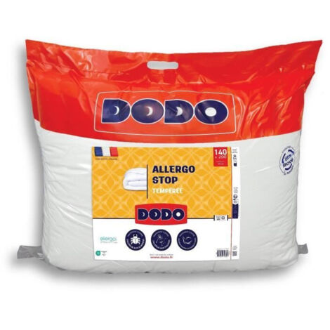 DODO - Couette tempérée 300 g/m² - ALLERGO STOP - 140 x 200 cm - Blanc