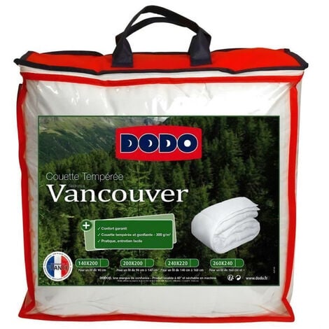 DODO Couette tempérée Vancouver - 220 x 240 cm - Blanc