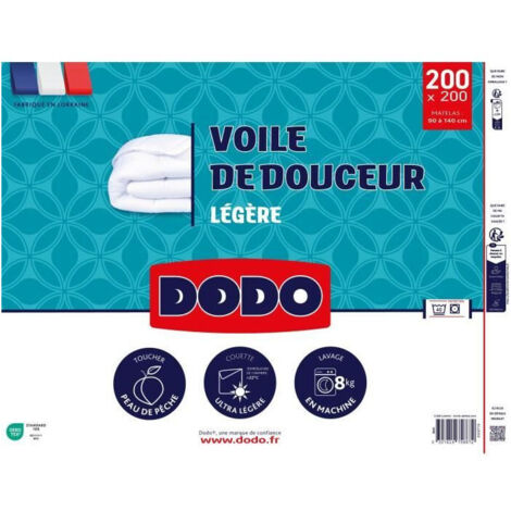 DODO - Couette ultra légere 100 g/m² - VOILE DE DOUCEUR - 200 x 200 cm - Blanc