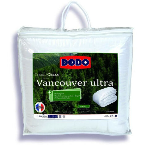 Dodo Couette Vancouver 140x200 cm Blanc Ultra Confort