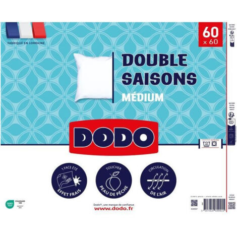 DODO - Cuscino a doppia stagione - 60 x 60 cm - 100% Poliestere VOLUPT'AIR - Bianco