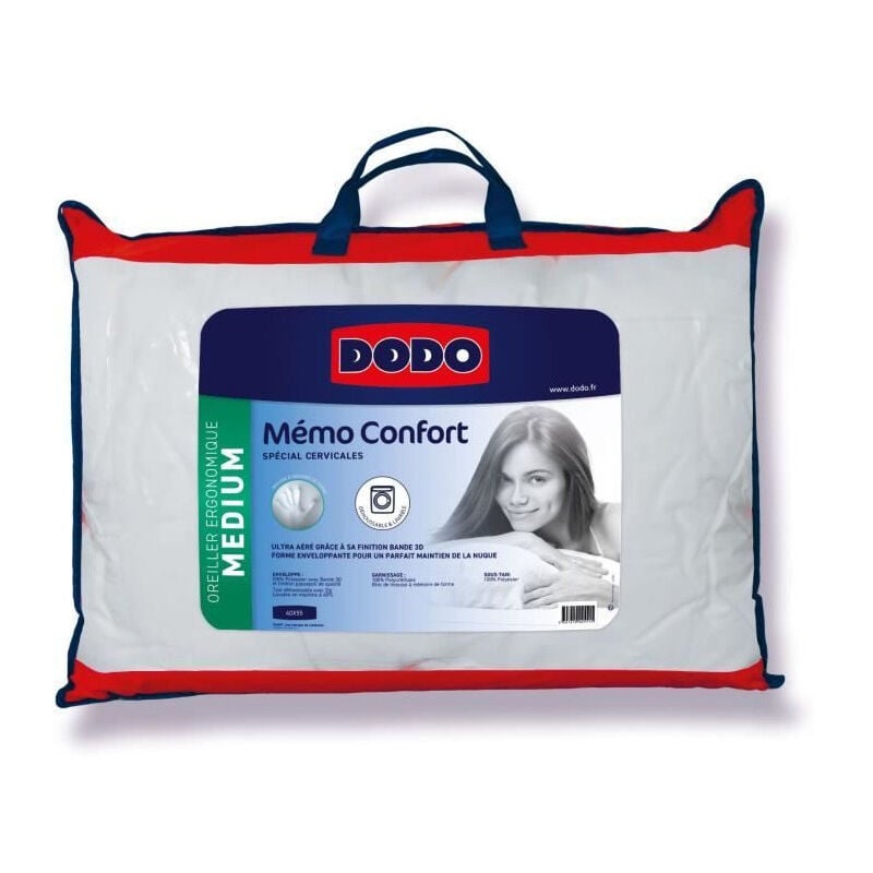 Dodo - Oreiller Memo confort - 40 x 55 cm - Blanc