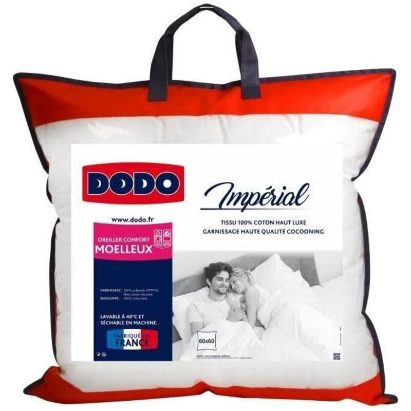 DODO Oreiller moelleux Imperial - 60 x 60 cm - Blanc