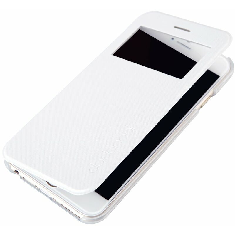

Flip PU Leather Ultra Slim Case Cover Ventana de vista unica para 4.7,iPhone 6, blanco - Dodocool