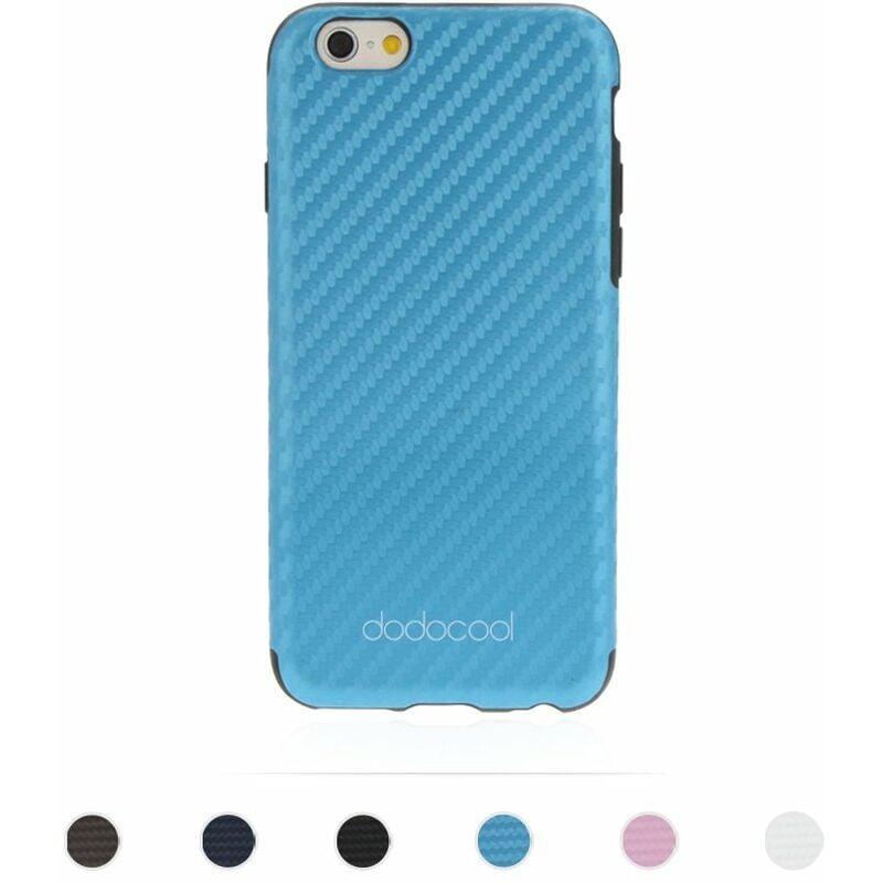 

Funda de TPU de cuero PU con textura suave Cubierta trasera Carcasa protectora de piel para 4.7, azul - Dodocool