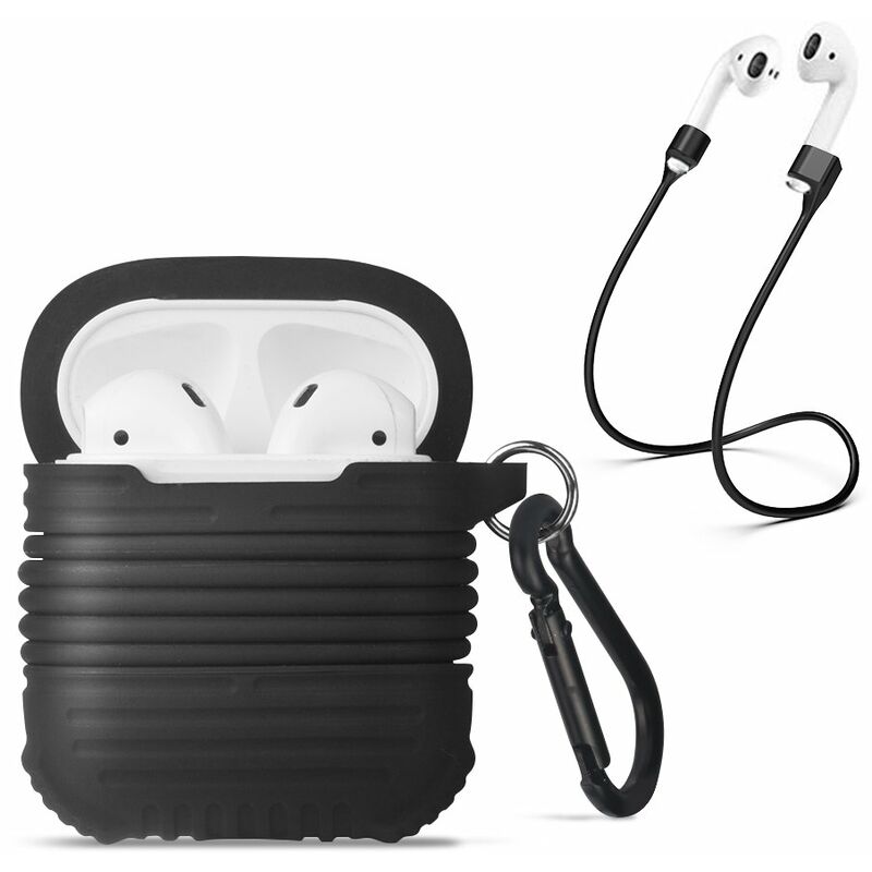 

Funda protectora de silicona para Apple Airpods Funda y funda para auriculares con carga antideslizante y a prueba de golpes con una correa magnetica