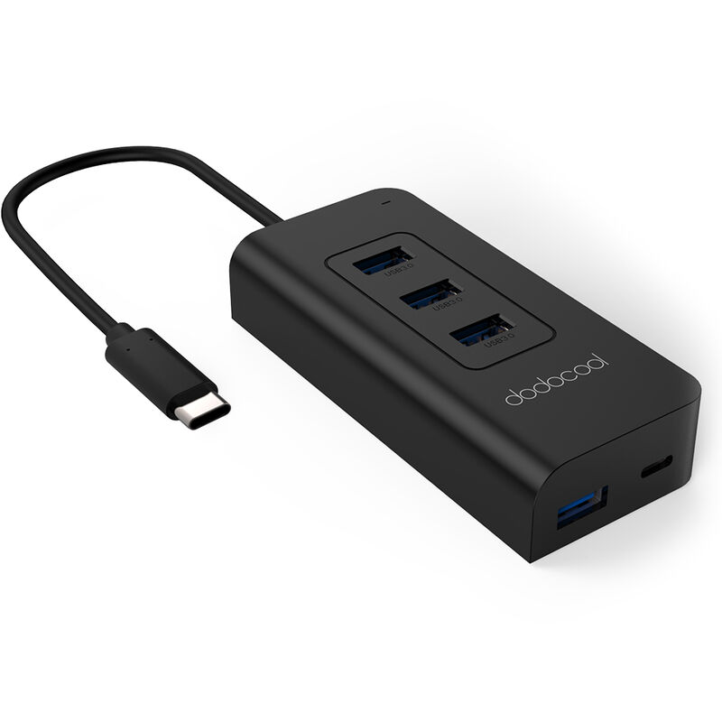 

Hub USB-C a SuperSpeed ​​de 4 puertos USB 3.0 con puerto de carga de entrada USB tipo C Suministro de energia para Apple New MacBook / Google