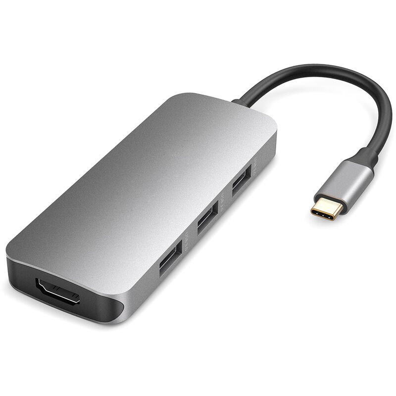 

Dodocool Hub USB-C multifuncion 7 en 1 con suministro de energia Puerto de salida 4K HD Lector de tarjetas SD / TF Puerto de carga PD y 3 puertos USB