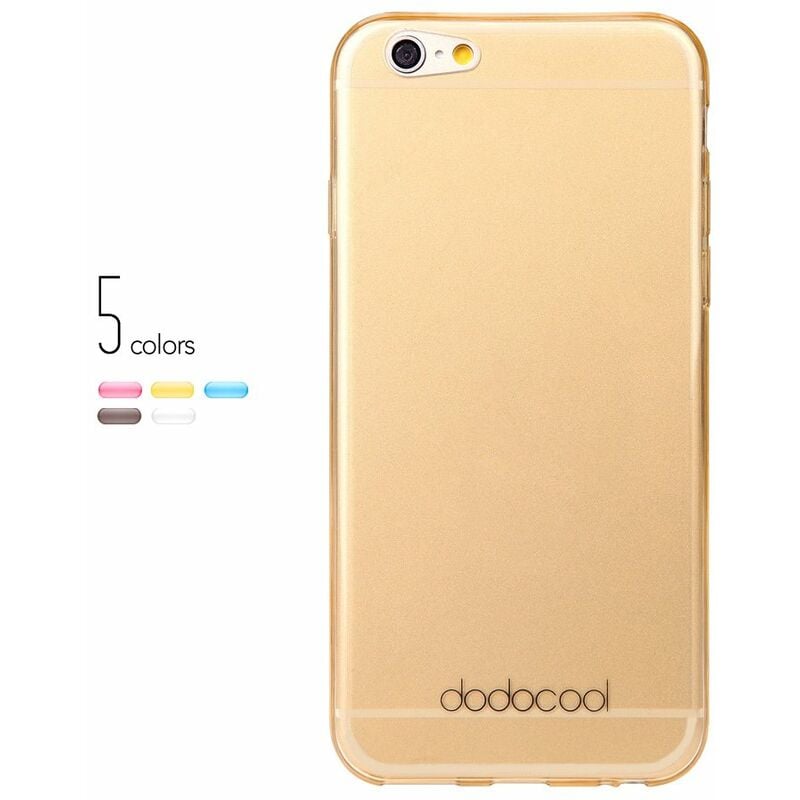 

Ultra Thin Slim Clear Transparente Soft TPU Carcasa trasera Carcasa protectora de piel para Apple iPhone 6 de 4.7 '', Amarillo - Dodocool