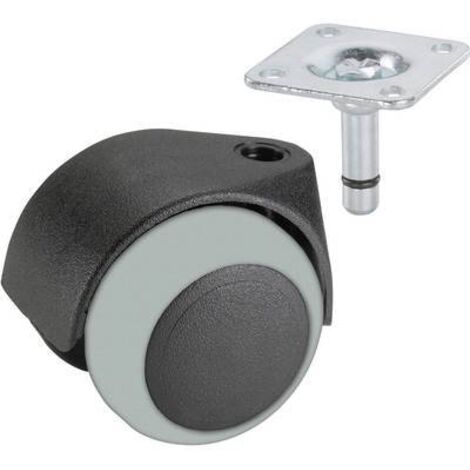 DÖNER HELMER PARQUET-ROULEAUX DE 40 MM-PLASTIQUE-NOIR - 761101