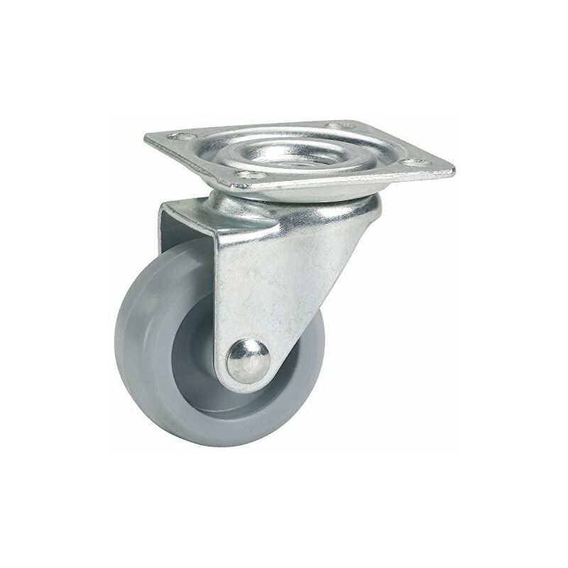 Döner helmer roulette, meubles - 36 x 15 mm, plastique, 790130C roue gris