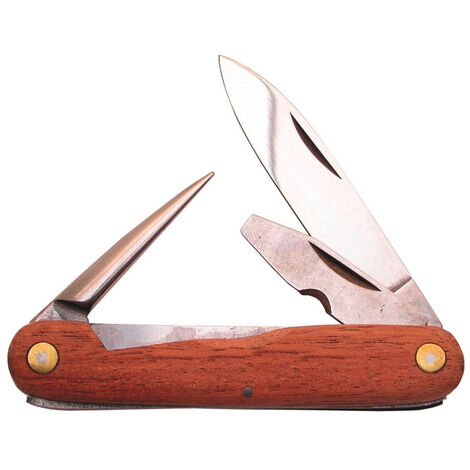 Dönges Dönges Kabelmesser 3 teilig mit Holzgriff Taschenmesser Arbeitsmesser