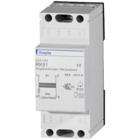 Doepke 09980085 Klingel-Transformator 4 V, 8 V, 12 V 3 A