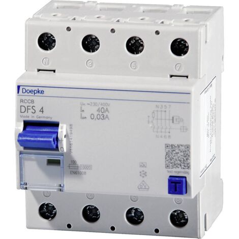Doepke DFS4A25-4/0,03 interruttore differenziale bianco 25A