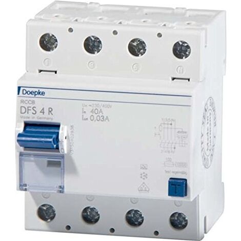 DOEPKE DISJONCTEUR À DFS4 063-4/0,03 INTERRUPTEUR A R DIFFÉRENTIEL DE PROTECTION 4014712111080 9144911