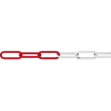 dörner + helmer 128953 Absperrkette Rot, Weiß Kunststoff  25 m