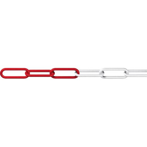 dörner + helmer 138103 Absperrkette Rot, Weiß 25 m