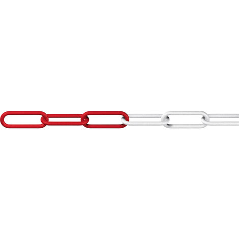 dörner + helmer 138103 Absperrkette Rot, Weiß   25 m
