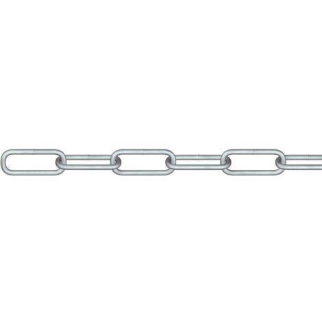 dörner + helmer 171888 Chaîne ronde en acier argent acier étamé par galvanisation 30 m A785061
