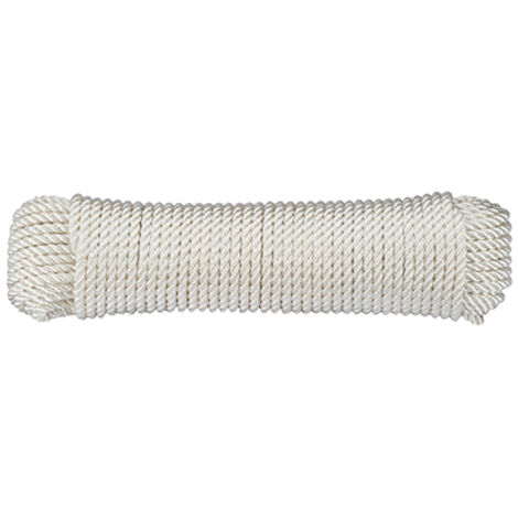 dörner + helmer 190320 Polyamidseil geflochten (Ø x L) 6 mm x 30 m Weiß