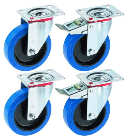 dörner + helmer 450677 Roulette pivotante Diamètre de la roue: 125 mm Capacité de charge (max.): 200 kg 4 pc(s)