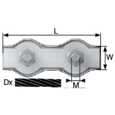 Dörner + Helmer 4814444 fascette in acciaio zincato 2 mm