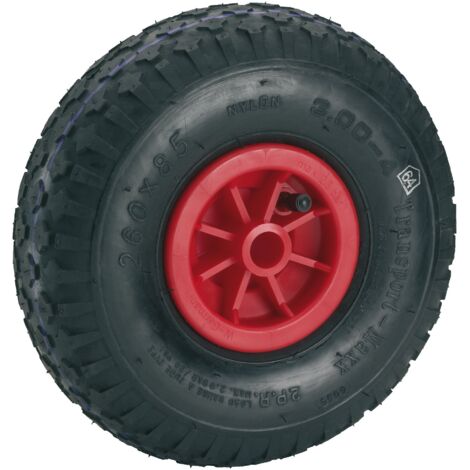 Dörner + Helmer 740309R 740309R-Ruota pneumatica, 260 x 85 x 20 mm, con Cuscinetto Scorrevole, mozzo 75 mm, Multicolore