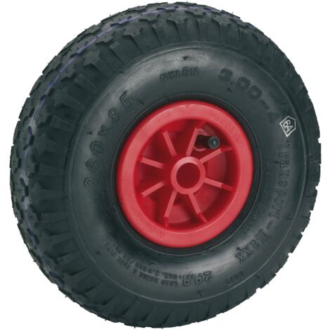 Dörner + Helmer 740309R 740309R-Ruota pneumatica, 260 x 85 x 20 mm, con Cuscinetto Scorrevole, mozzo 75 mm, Multicolore