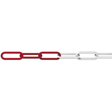 DÖRNER + HELMER Absperrkette Kunststoff rot-weiß Materialstärke 6 mm 1 Bund=25 m