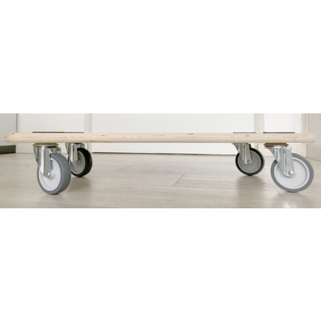 Dörner + Helmer Piedini per mobili (Stabil Soft 590 x 290 mm con rotelle in gomma Portata 200 kg, rettangolare) 290698