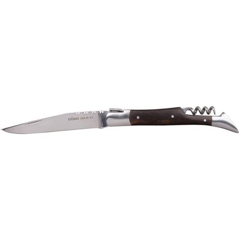 DÖRR LMK-94 208111 Couteau pliant avec tire-bouchon bois, acier inoxydable