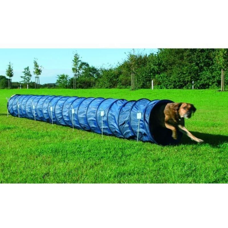 Dog activity agility tunnel basic ø 60 cm/5 M, bleu 3211