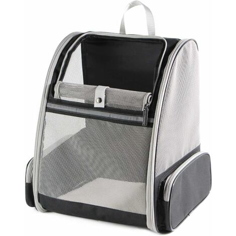 Dog and Cat Carrier Bag, Spacious and Breathable Foldable Mesh Pet Backpack with Metal Structure, Stable and Comfortable Basket for Travel by Train, Car or Airplane