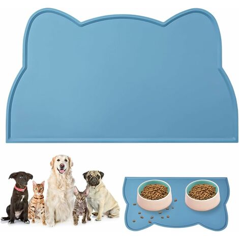 Cat Head Shaped Dog Feeding Mat, Silicone Pet Food Mat For Floor