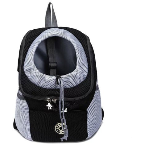 Dog Backpack, Portable and Comfortable Pet Carrier, Pet Carrying Bag for Biking, Hiking, Traveling, Shopping (S, Black)