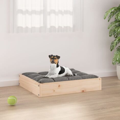 Dog Bed 51.5x44x9 cm Solid Wood Pine vidaXL