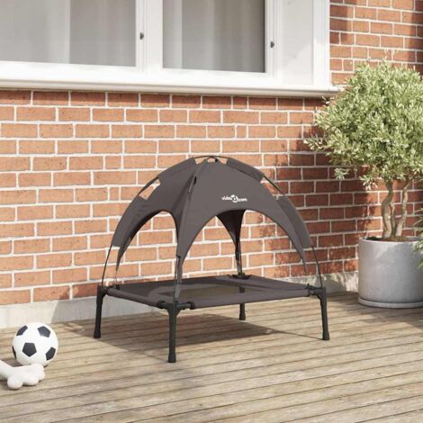 Dog Bed Brown S Steel vidaXL