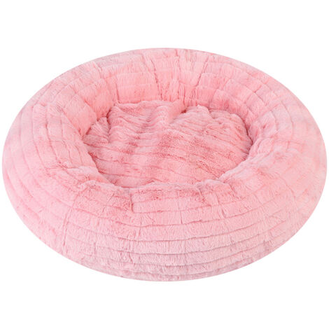 Dog Bed Cat Bed, Pet Bed Faux Fur for Small Medium Dogs 60cm,Pink