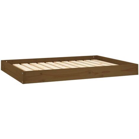 Dog Bed Honey Brown 101.5x74x9 cm Solid Wood Pine vidaXL