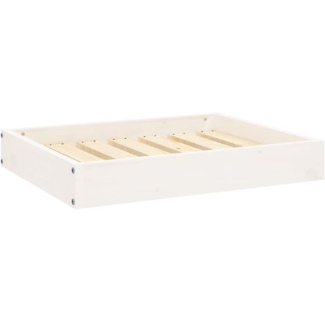 Dog Bed White 61.5x49x9 cm Solid Wood Pine vidaXL